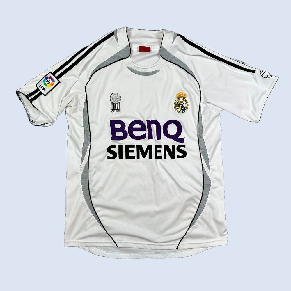 Real Madrid Home Soccer Football Jersey Roca Sport Spain White Size Mens Medium